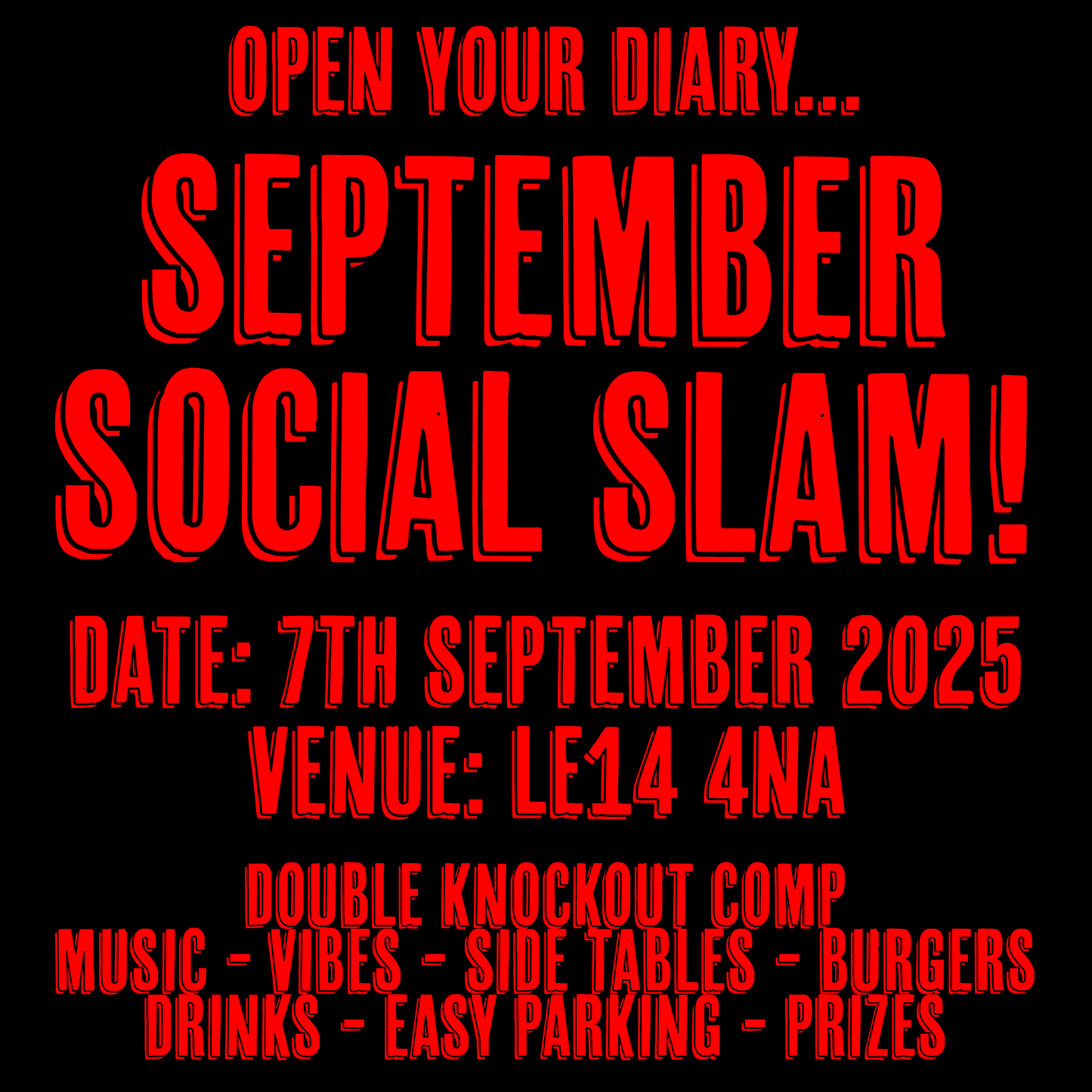 Entry to the September Social Slam Arm Wrestling Competition